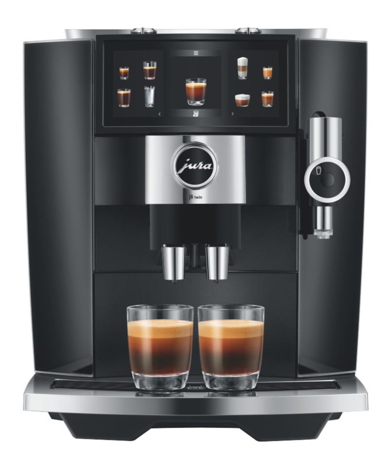 JURA J8 TWIN Diamond Black (EA) espressomachine + Waardebon 25