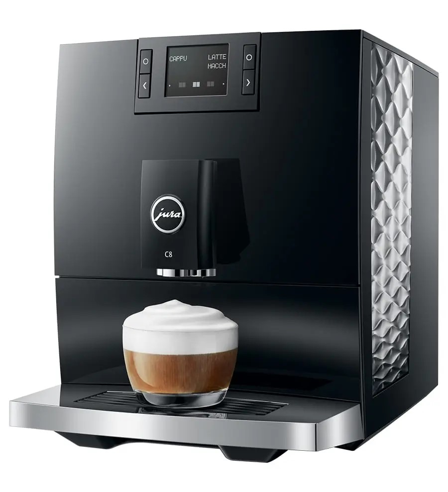 Jura C8 Piano Black (EA) espressomachine + Waardebon 25