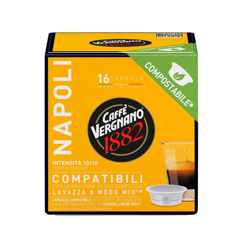 Vergnano Caff&egrave;  NAPOLI capsules compatibel Lavazza A MODO MIO apparaten (16 st)