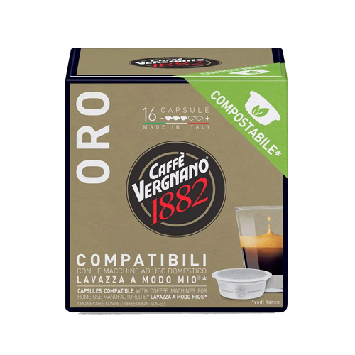 Vergnano Caff&egrave;  ORO capsules compatibel Lavazza A MODO MIO apparaten (16 st)