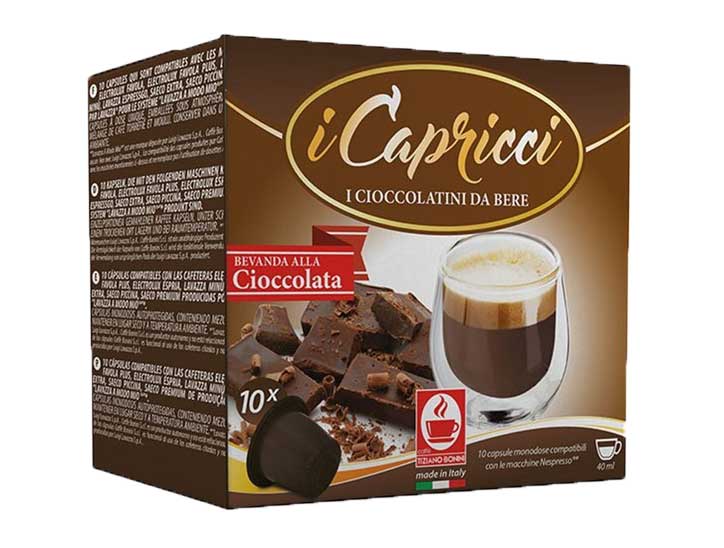 Caff Bonini chocolade capsules voor nespresso (10st ) THT 01/06/2023