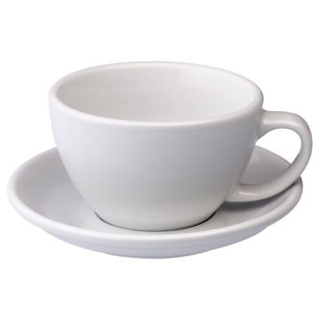 Loveramics egg café latte tas en ondertas (300ml) wit