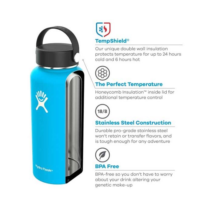 Hydro Flask Wide Flex Sip Lid Isolatie drinkbeker 473ml 16oz Rain