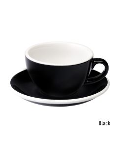 Loveramics egg cappuccino tas en ondertas (200ml) black