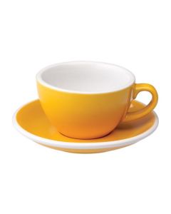 Loveramics egg cappuccino tas en ondertas (200ml) Geel