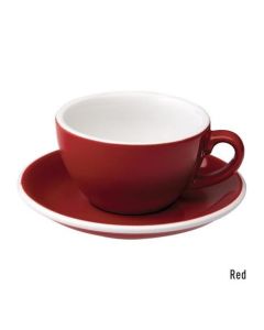 Loveramics egg cappuccino tas en ondertas (200ml) rood
