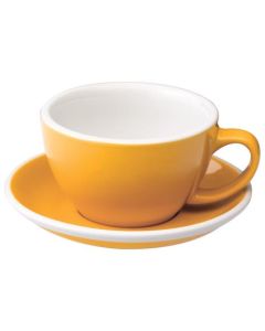 Loveramics egg café latte tas en ondertas (300ml) Geel