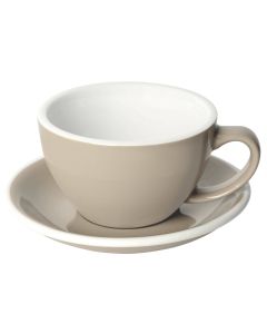 Loveramics egg café latte tas en ondertas (300ml) taupe