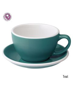 Loveramics egg café latte tas en ondertas (300ml) teal