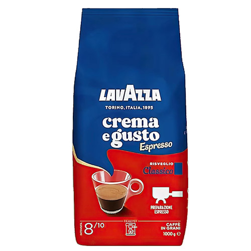 Lavazza koffiebonen crema e GUSTO ESPRESSO Classico 8-10 (1kg) afbeelding