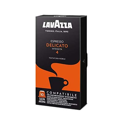 Lavazza Espresso Delicato capsules voor nespresso (10st) - HOUDBAARHEID 30/09/2022 met grote korting