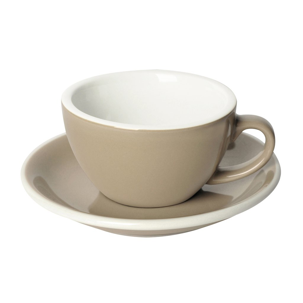 Loveramics egg cappuccino tas en ondertas (200ml) taupe