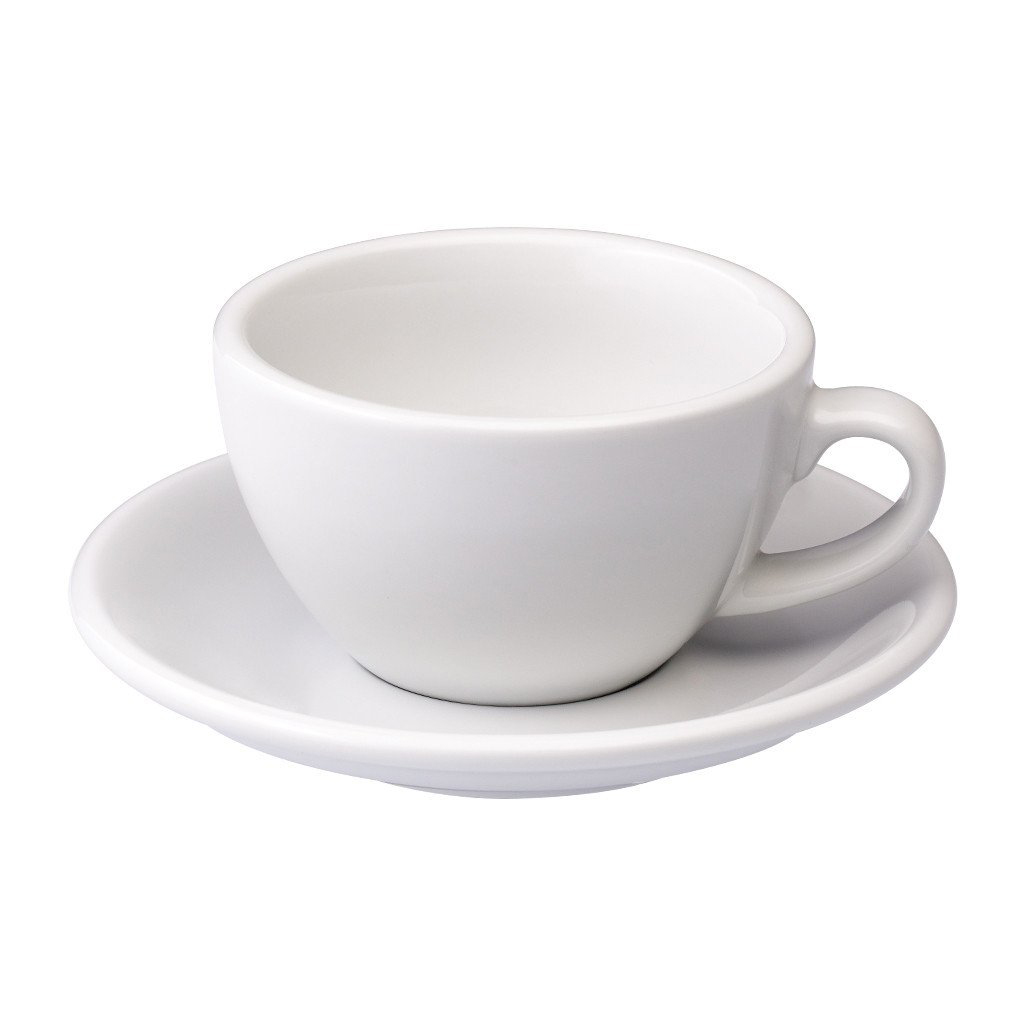 Loveramics egg cappuccino tas en ondertas (200ml) wit afbeelding