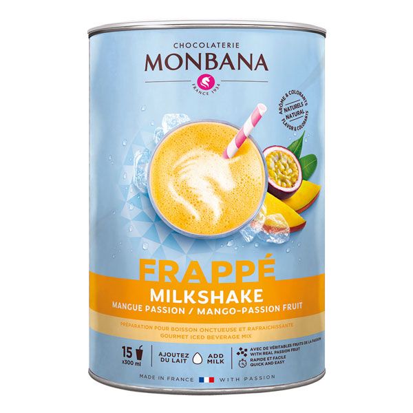 Monbana Mango-Passion milkshake (1kg) - Houdbaarheid 30-09-23