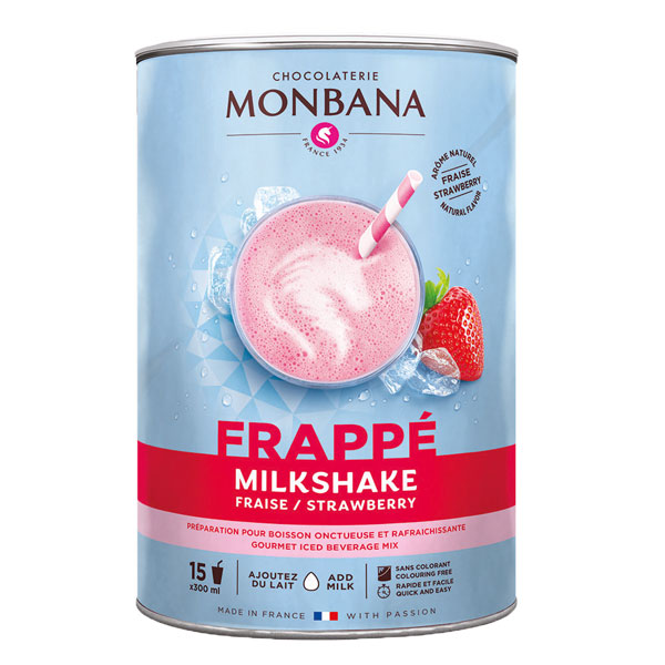 Monbana strawberry milkshake (1kg) - Houdbaarheid 30-09-2023