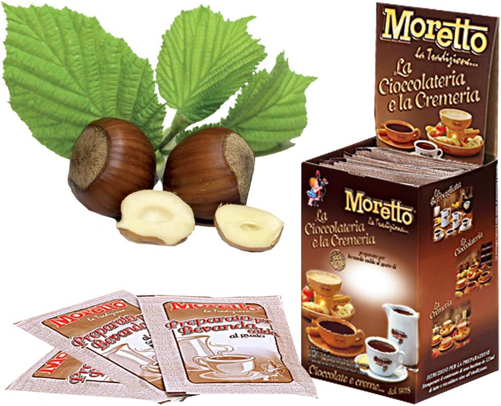 Moretto chocoladedrank 48 - Chocolade met Hazelnoot (12 stuks X 30g) afbeelding