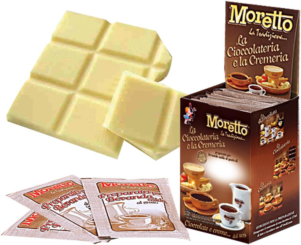 Moretto chocoladedrank 8 - Witte Chocolade (12 stuks X 30g) afbeelding