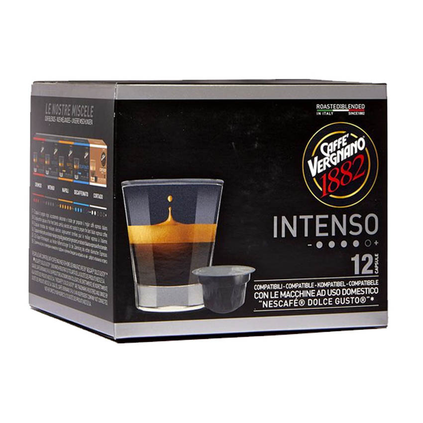 Caffè Vergnano Atlantis INTENSO capsules compatibel Nescafé DOLCE GUSTO apparaten (12 st) afbeelding