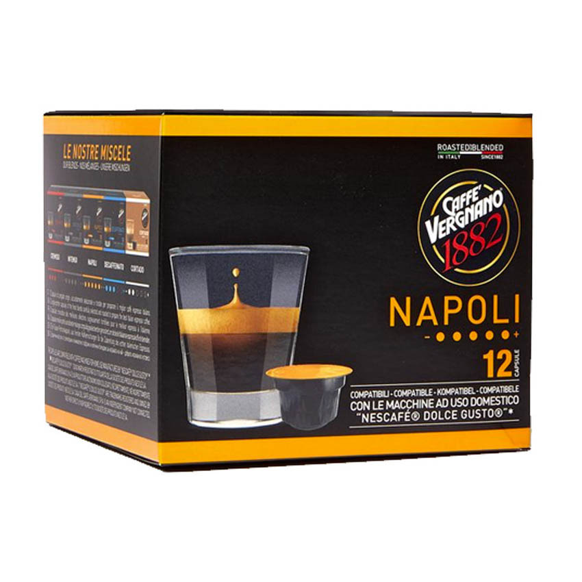 Caffè Vergnano Atlantis NAPOLI capsules compatibel Nescafé DOLCE GUSTO apparaten (12 st) afbeelding